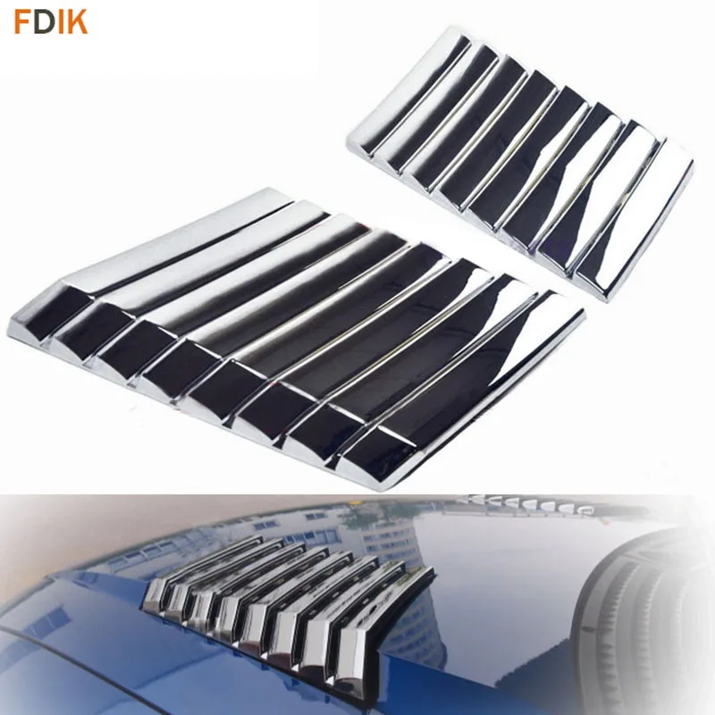 2 шт. JDM хромированный капот решетка двигателя боковая вентиляционного отверстия