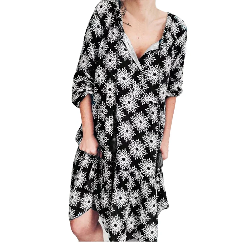 Женское платье для отпуска пляжная одежда тропический праздник Повседневный v