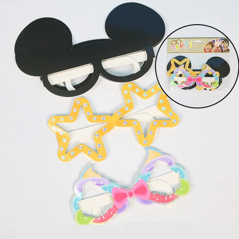 Children's Birthday Party Supplies Baby Decorative Masks Festival Dress Up Halloween Goggles Atmosphere Paper Unicorn Mask qq039 | Дом и