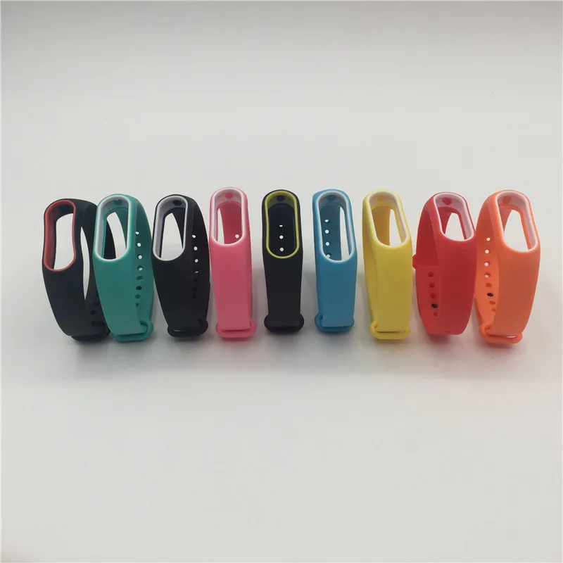 Силиконовый браслет для Xiaomi mi band 2 mi band 2 браслеты на ремешке двухцветные сменные браслеты для оригинальной mi band 2