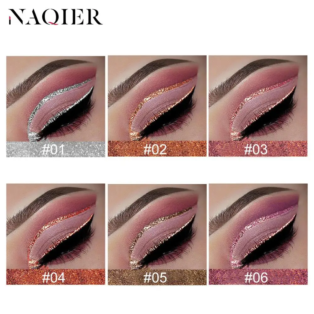 Подводка для глаз NAQIER блестящая подводка водостойкая жидкая блестящие тени век