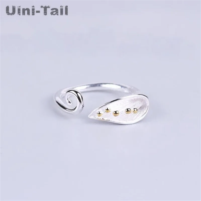 

Uini-Tail hot new 925 sterling silver handmade silver trumpet ring female fashion tide flow flower opening tail ring GN304