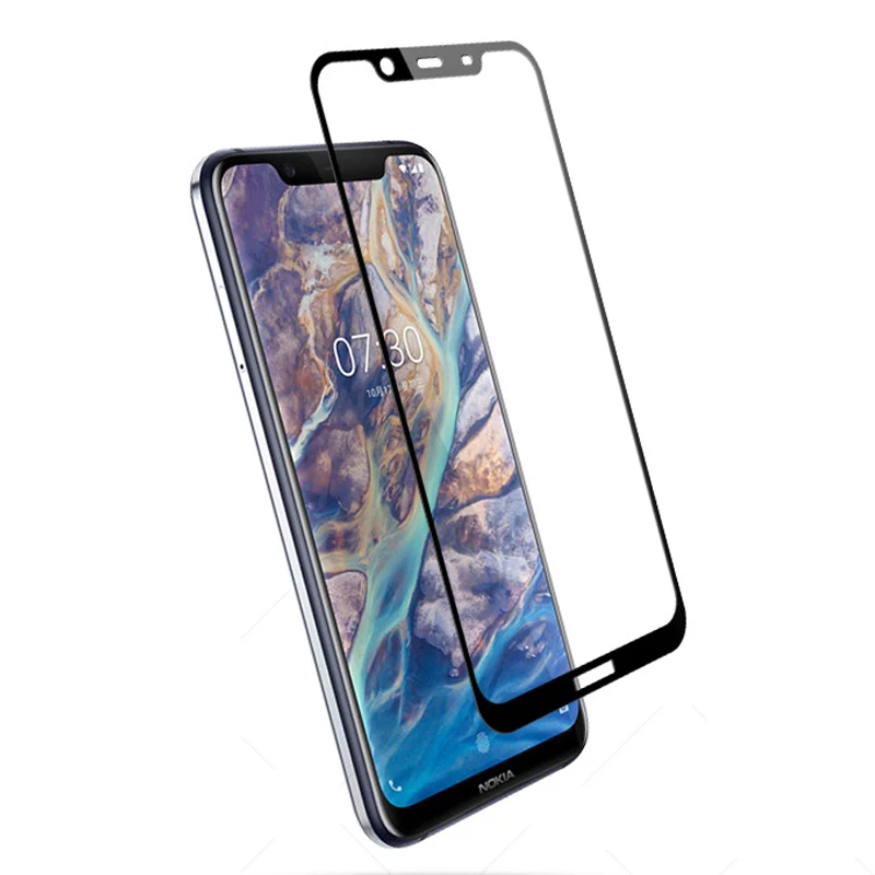 2 шт. полное клеевое закаленное стекло с полным покрытием для Nokia 8 1 защита экрана