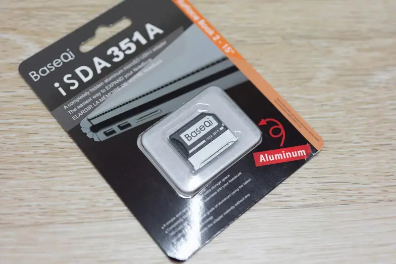BASEQI алюминиевый MicroSD адаптер 351A micro SD/TF NinjaDrive кардридер для ноутбука microsoft Surface Book 2 15"
