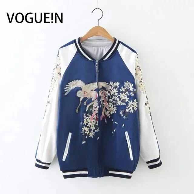 Женская двусторонняя куртка бомбер VOGUE с цветочным принтом в стиле