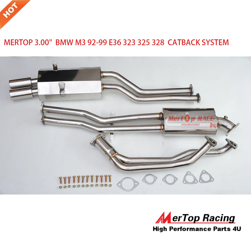 Комплект для глушителя MerTop Race M3 E36 3 Series 92 99 323i 325i 328i 00 дюйма|kit kits|kit m3race muffler |