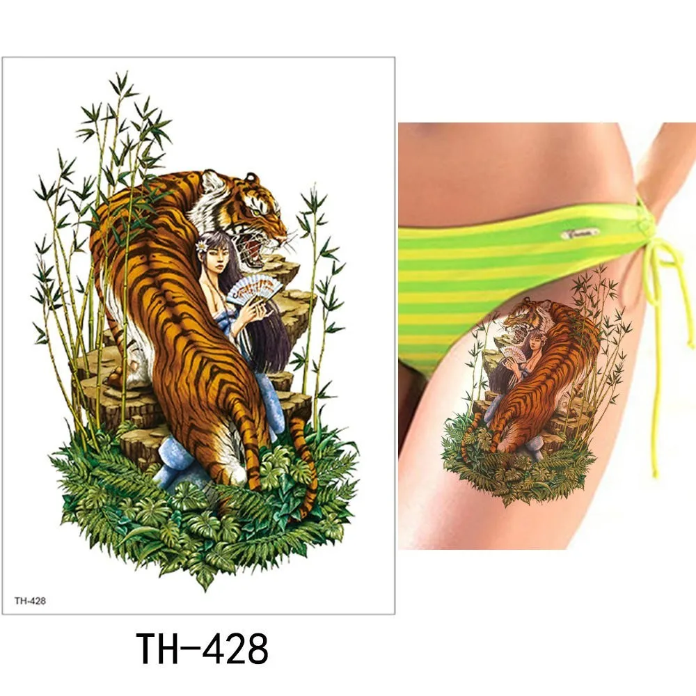TH-428 Glaryyears 1 шт Временные татуировки Стикеры красочные поддельные татуировки животного флеш-тату Водонепроницаемый Малый Body Art Для мужчин Для женщин го звена 09 - Цвет: TH-428