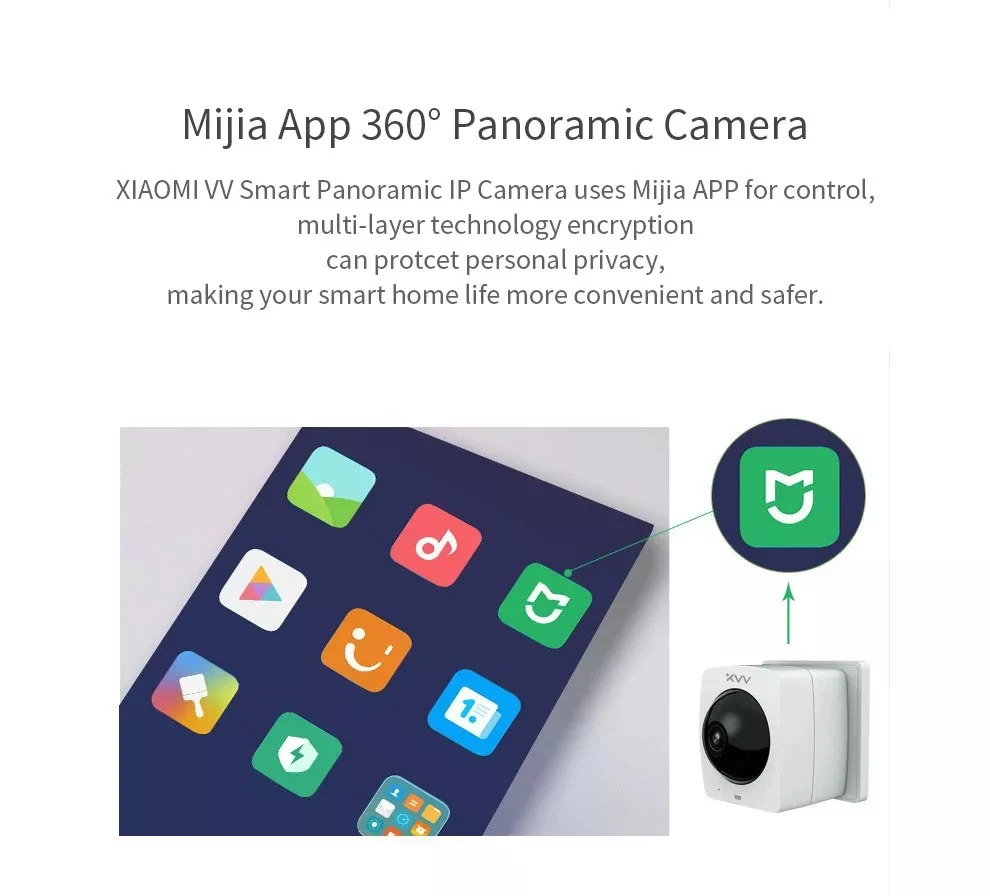 Горячая Xiao mi XiaoVV Smart Panora mi c ip-камера HD 1080P 360 ° Panora mi c AI функция обнаружения гуманоида ночная версия приложение для работы с mi home