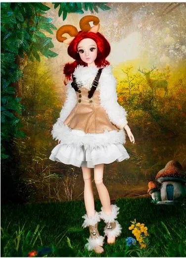 1/6 BJD SD парик для кукол макияжа 14 суставов средства ухода за кожей Reborn красивая