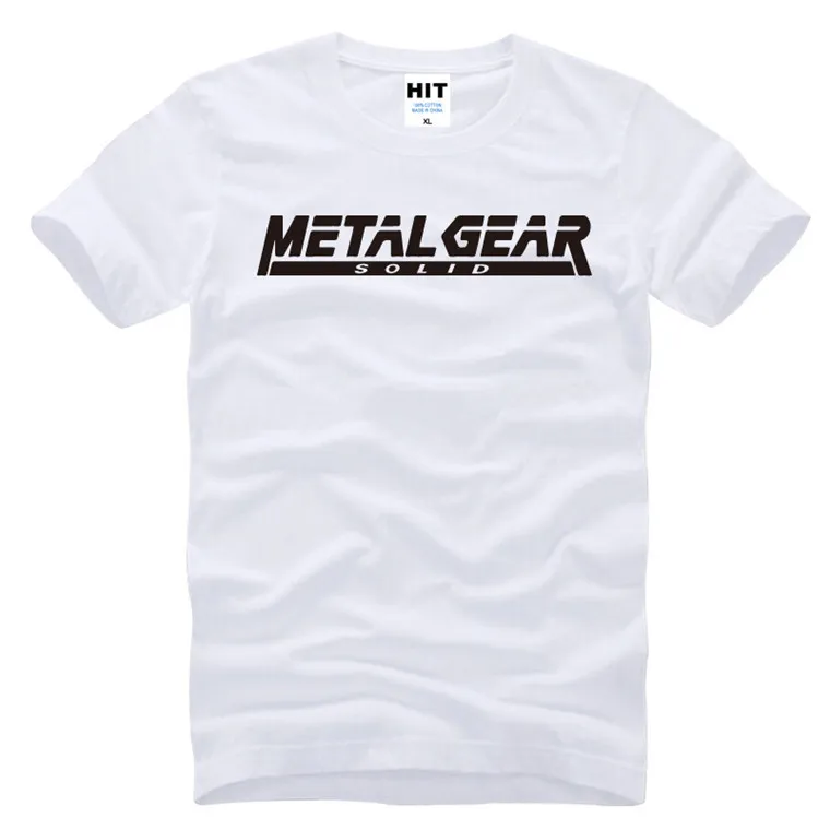 Игра MGS Metal gear, одноцветная Мужская футболка с буквенным принтом, футболка, новая хлопковая футболка с коротким рукавом, футболка, Camisetas Masculina