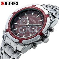 top brand luxury watch curren casual military quartz sports wristwatch full steel waterproof mens clock relogio masculino
