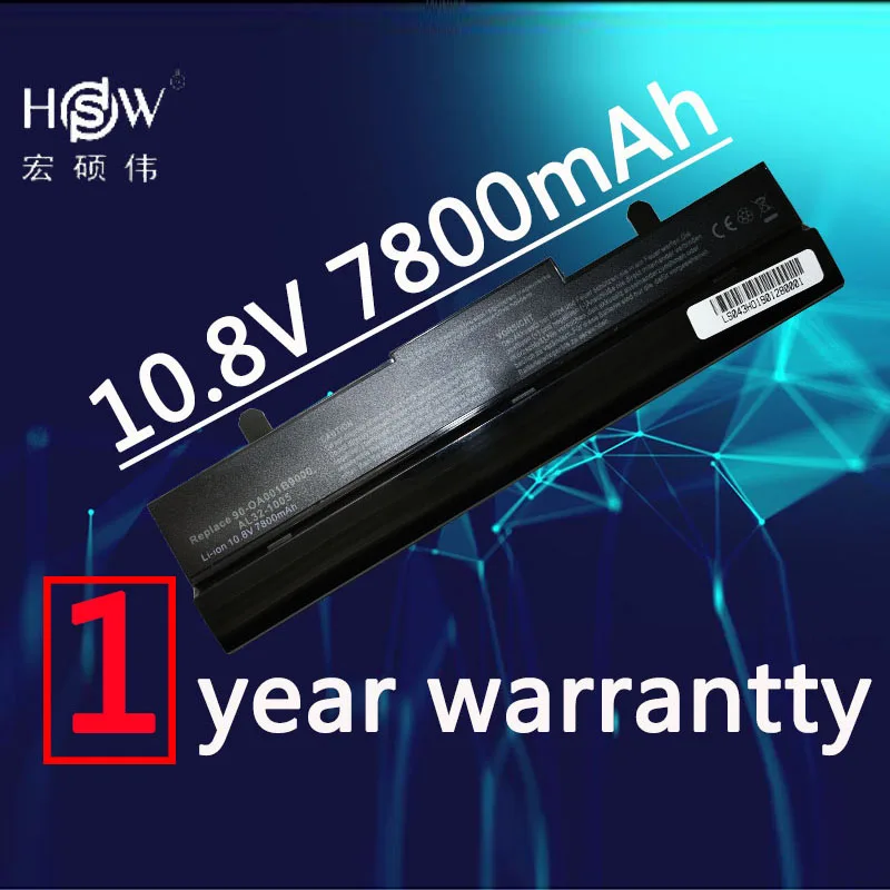 HSW 7800 мАч Аккумулятор для Asus Eee PC 1001 1001HA P 1001PQ X 1005 H 1005HA 1005PE 1005PR AL31 AL32 1005|battery for asus|asus pc