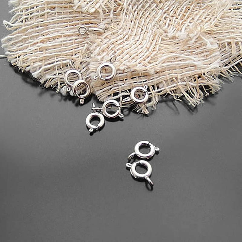 100 шт. 6 мм латунные круглые кольца пружинные застежки для подвесок ожерелий и