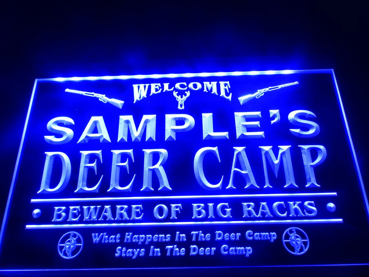 

DZ029- Name Personalized Custom Deer Camp Big Racks Bar Beer Neon Sign hang sign home decor crafts