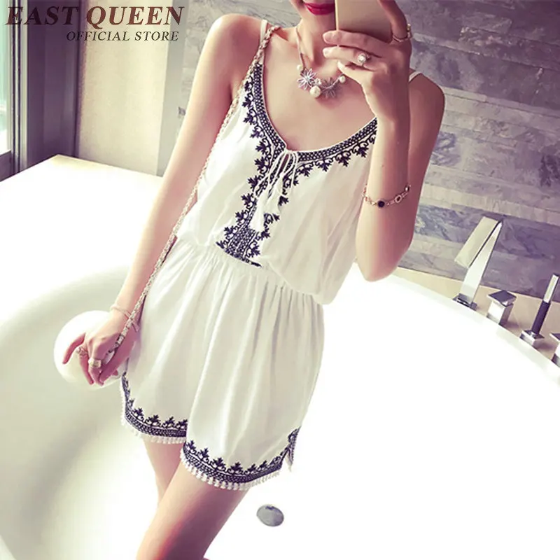 Комбинированный короткий женский комбинезон женская летняя пляжная одежда в