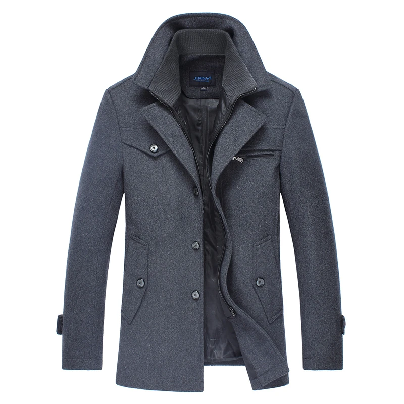 Зимнее шерстяное пальто для мужчин плотное теплое Casaco Masculino Palto Jaket мужские