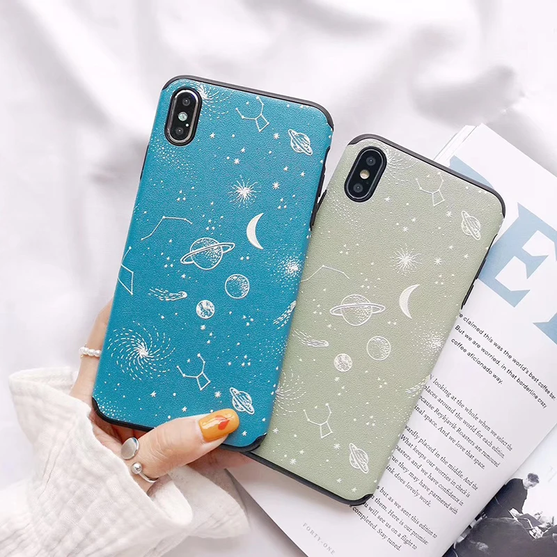 Чехлы для телефонов iphone X, XR, XS, Max, разноцветный, звездный, матовый, мягкий, из ТПУ, чехол для iphone 6, 6 S, 7, 8 Plus, задняя крышка, fundas conque Capa
