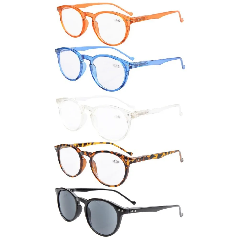 R071 Eyekepper 5 Pack овальные круглые пружинные петли очки для чтения включает в себя