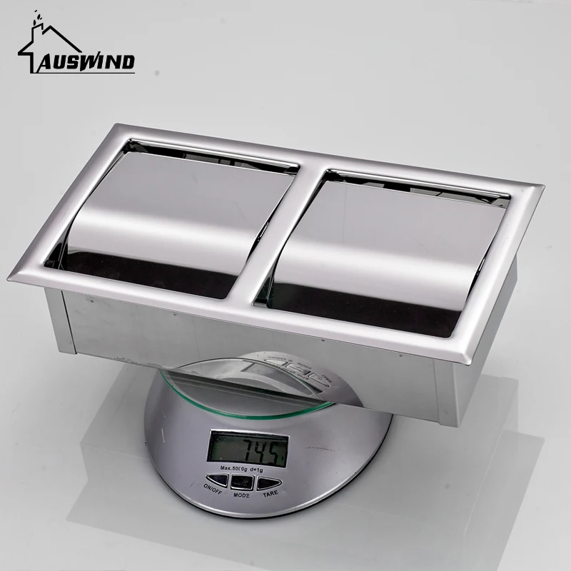 Гостиничный строительный держатель для бумаги двойной из нержавеющей стали 304