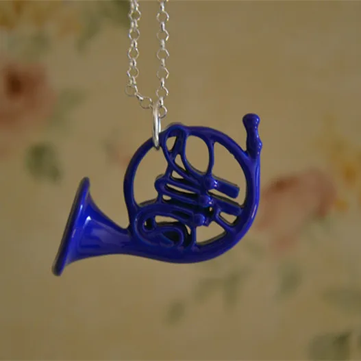 Как я встретил вашу маму синее французское ожерелье с подвеской в форме рога|necklace