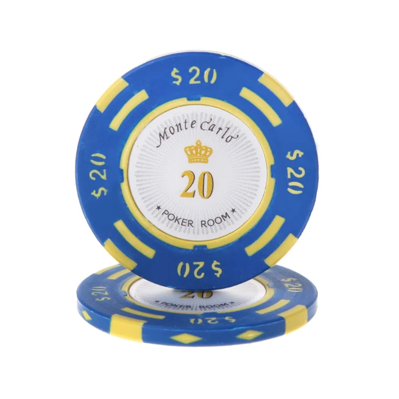 5 шт. фишки для покера глиняные монеты казино Техасский доллар bacкарат 11