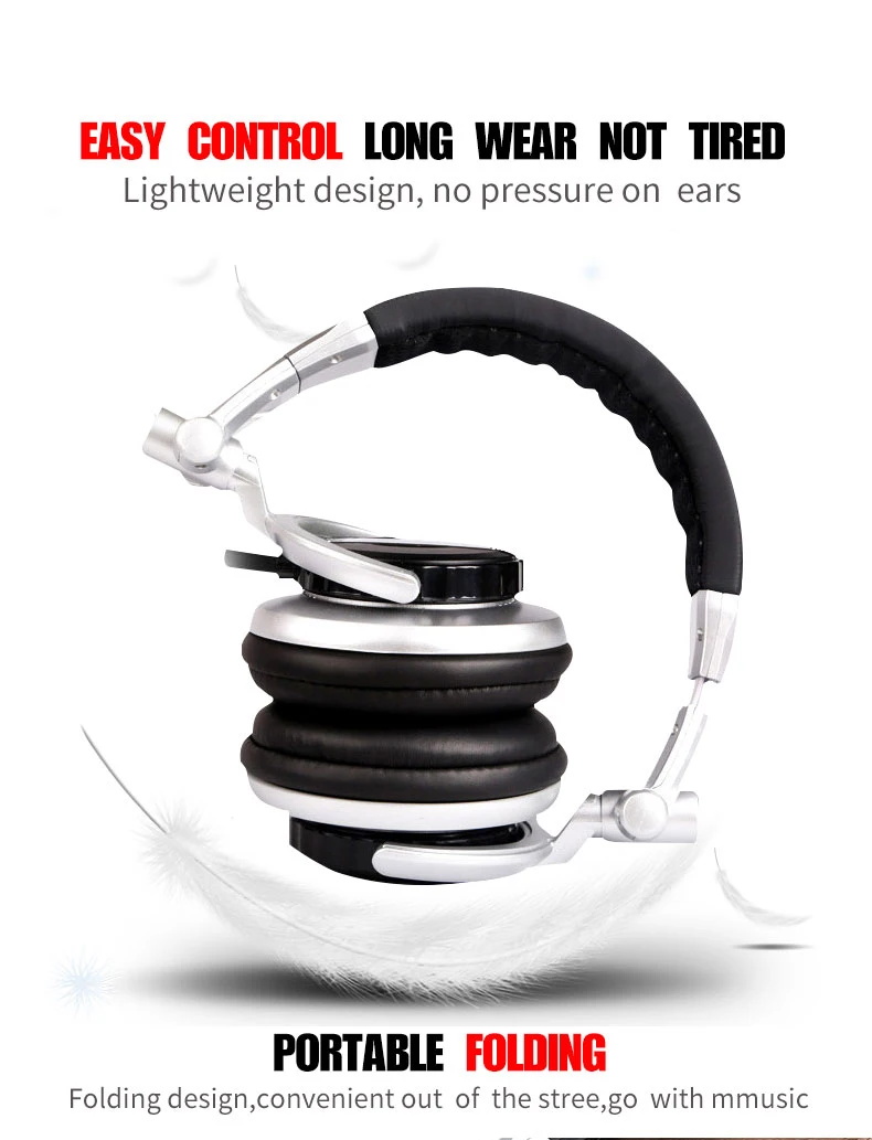 SENICC ST-80 Профессиональный DJ монитор наушники стерео студийная повязка на голову Складная игровая гарнитура с 3,5 мм 6,3 мм разъемом