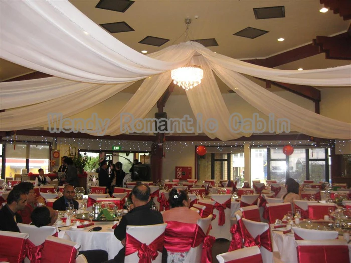 

Wedding roof Drape Canopy Drapery for decoration wedding fabric 16m length x 1.4m wide 10pcs/lot