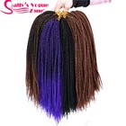 5 упаковоккомплект, 30 прядейупаковка, Sallyhair Омбре, плетеные волосы, тонкие Сенегальские синтетические вязаные крючком косички, косички для волос