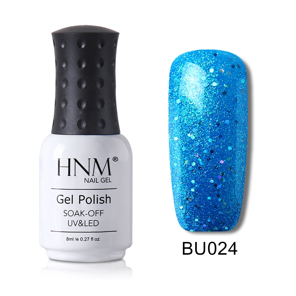 HNM 8 мл синий цвет серия Гель лак для ногтей гибридная краска Лаки Vernis Гель-лак для УФ-лампы Набор Полупостоянный маникюрный лак - Цвет: 24