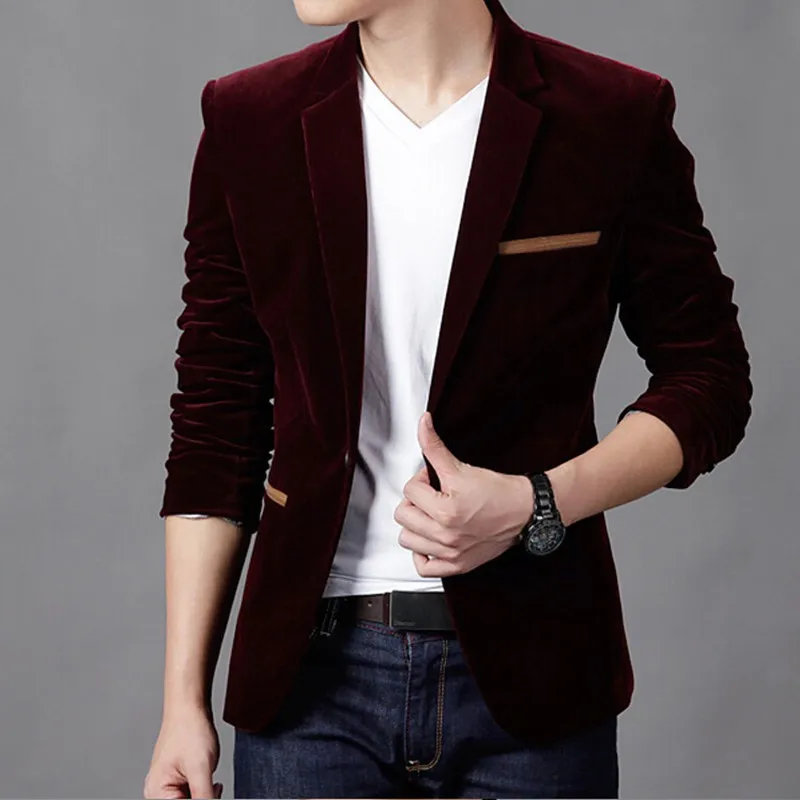 

Streetwear Blazer Men Cool Handsome New Spring Autumn Casual Long Sleeve Coat Suit Jacket Blazer Top Terno Masculino Slim Fit