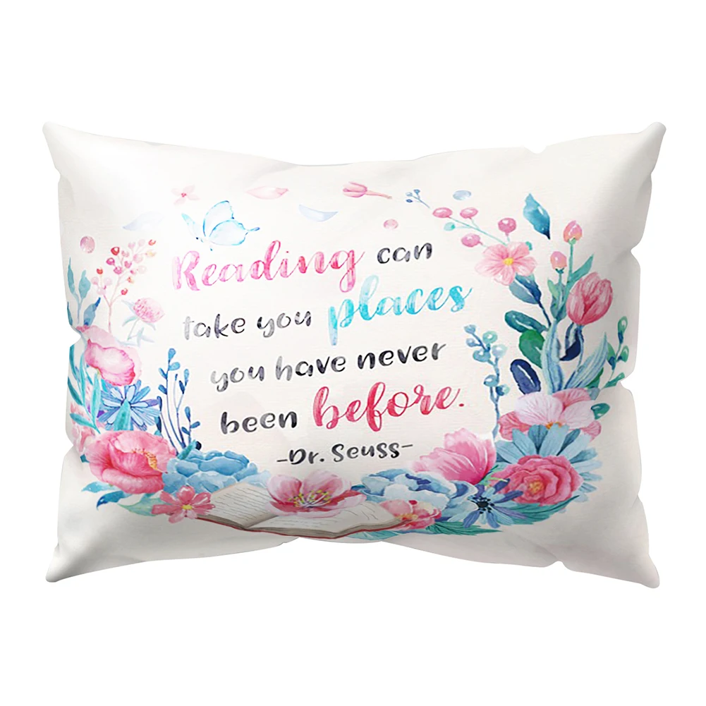 Fashion Throw Pillow Case Flower Letter Print Sofa Bed Cushion Cover Home Hotel car Decor SMT288 | Дом и сад