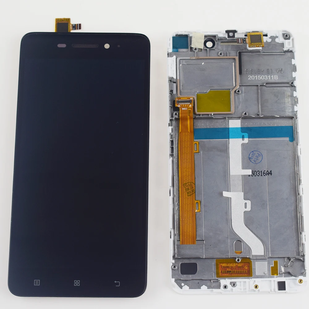 Для Lenovo S60 ЖК-дисплей кодирующий преобразователь сенсорного экрана в сборе рамка