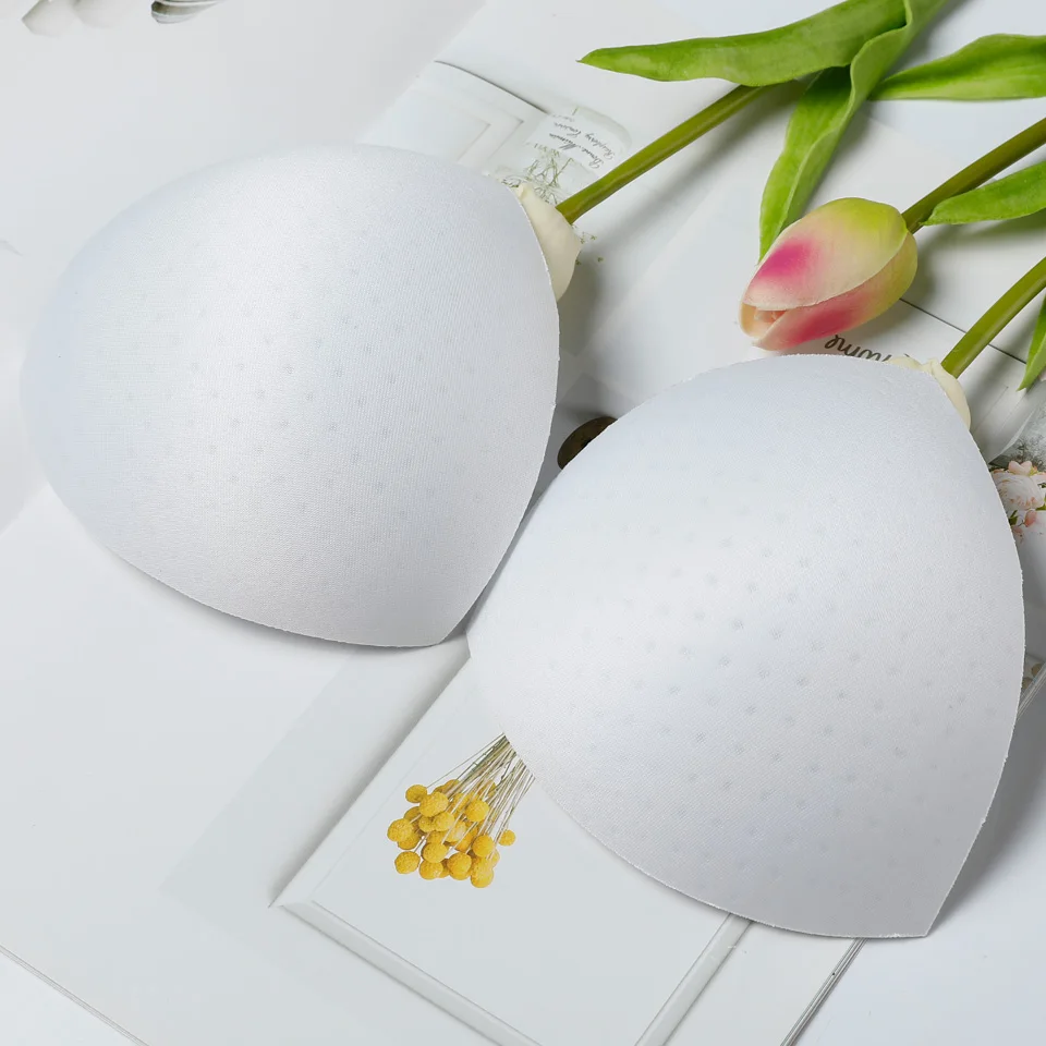 White 1 пара/лот, новинка, женское нижнее белье, бюстгальтер, аксессуары, треугольная губка, купальник, прокладка для груди, увеличивающая грудь, поролоновый бюстгальтер, пуш-ап вставки - Цвет: White