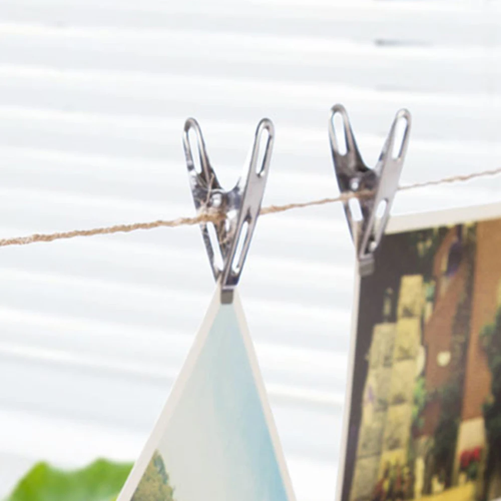 20 шт Высокое качество утолщаются из нержавеющей стали сушильные прищепки