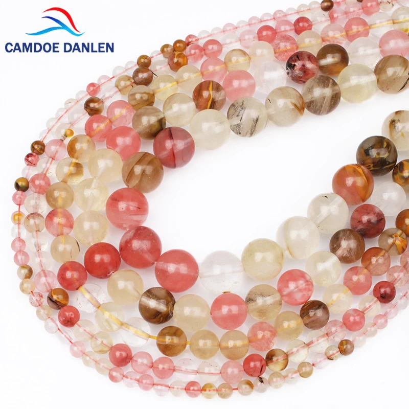 Бусины из натурального камня AAA арбузное Хрустальное стекло кварцевые бусины 4 6 8