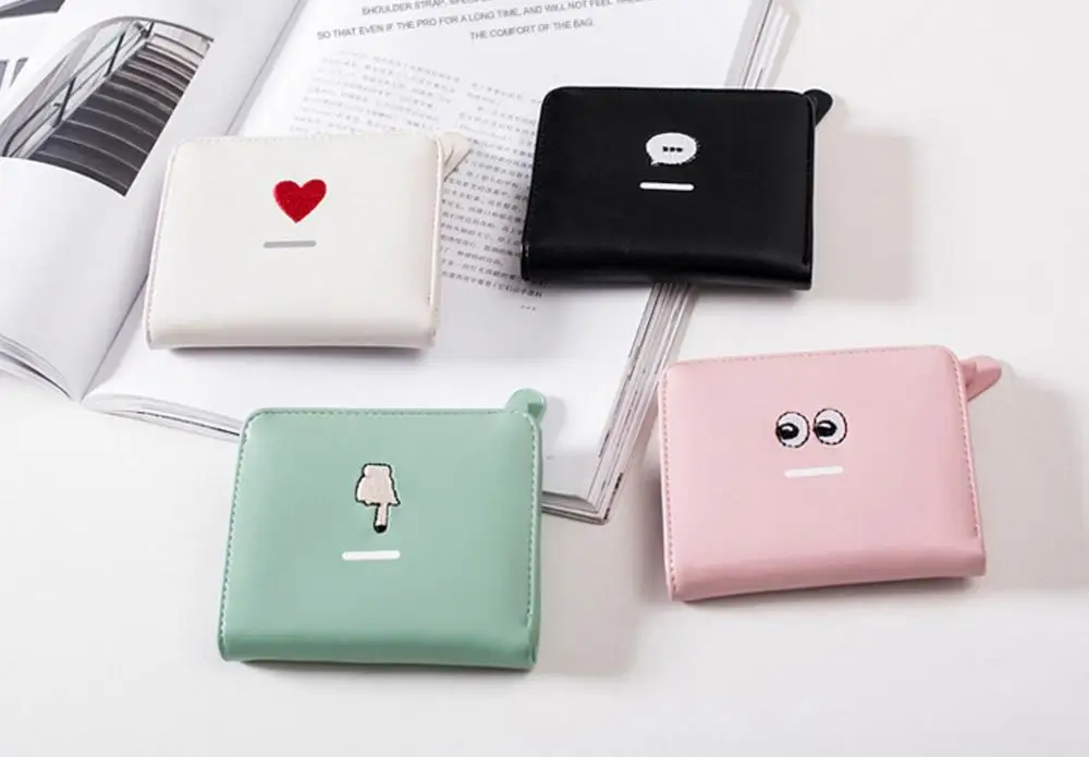 

2019 new Korean super thin and simple student cute wallet mini purse for women short