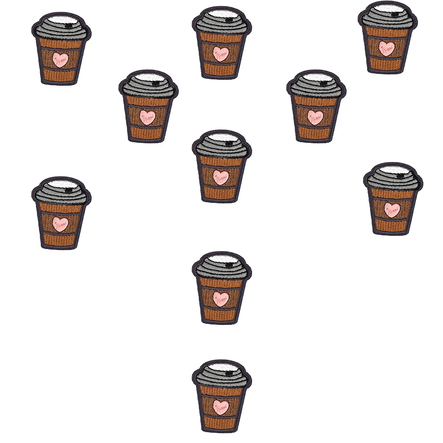 10 шт. Детские кофейные нашивки в форме сердца | Дом и сад