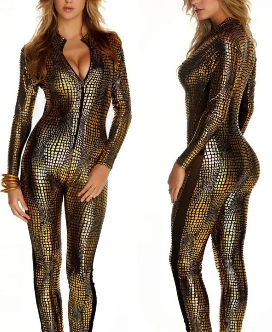 Женское сексуальное нижнее белье Женский Облегающий комбинезон со змеиным
