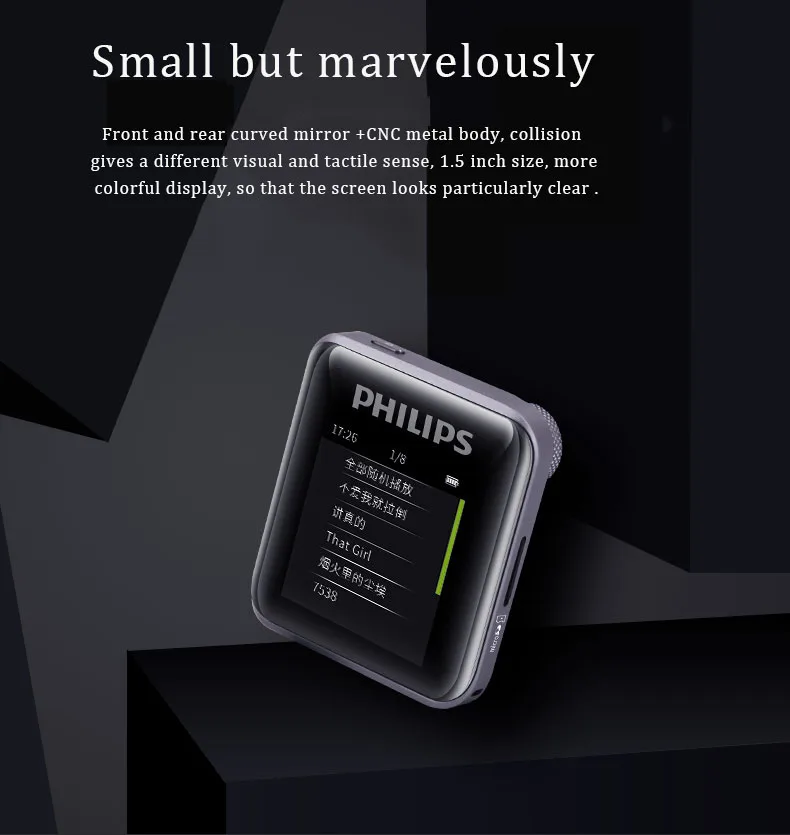 Оригинальный MP3 плеер Philips Hi Fi спортивный 128 Гб поддержка tf карт Type C OTG