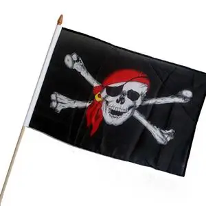 Большой Череп скрещенные кости пиратский флаг Jolly Roger красная Кепка полиэстер 5*3