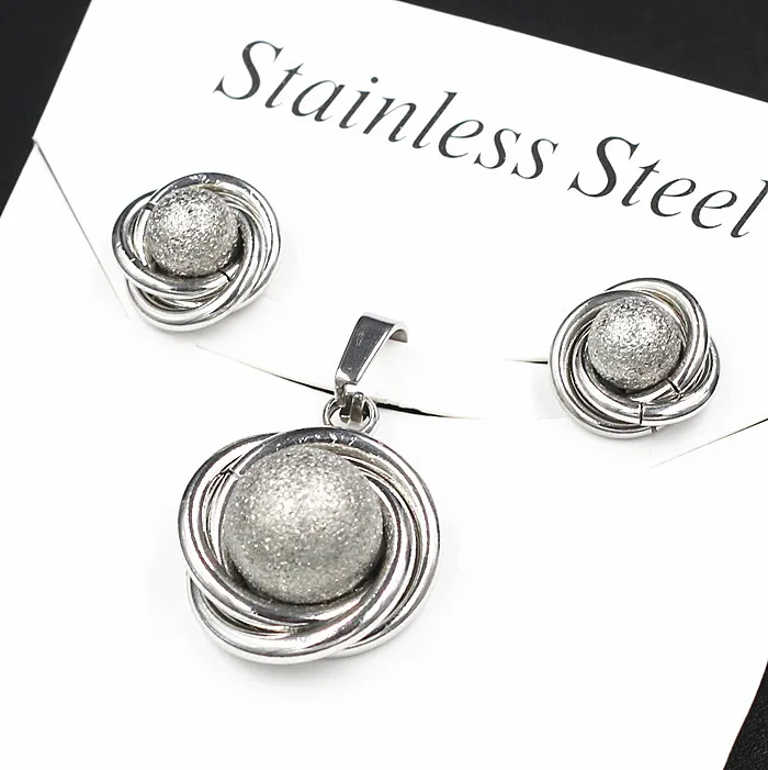 Серьги LUXUSTEEL Brinco для женщин нержавеющая сталь золотой цвет поверхностный шар и