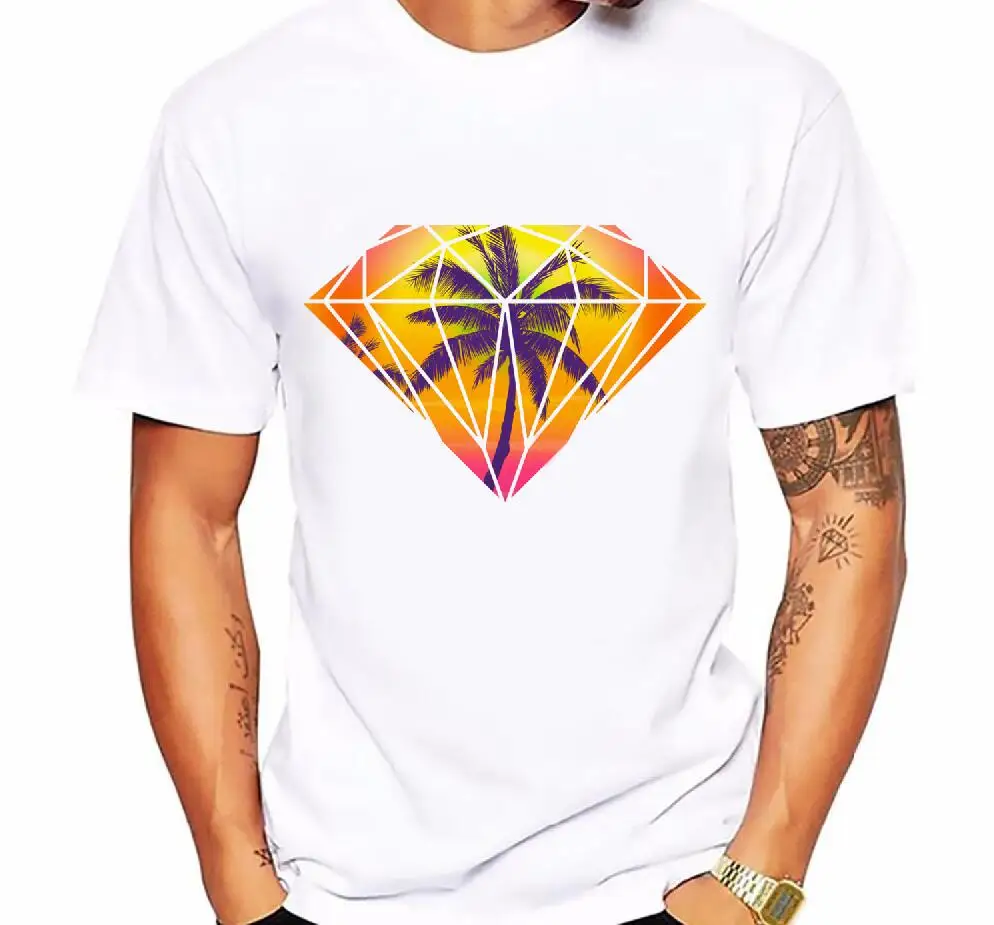 Мужские футболки Модные Винтажные летние с коротким рукавом и надписью кисти