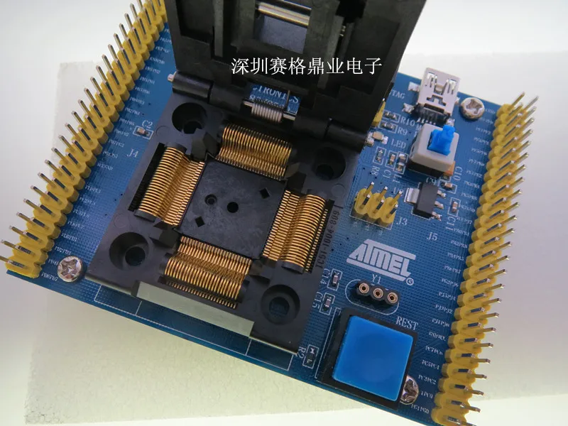Original ATMEL IC Test Seat ATmega1280 ATmega2560/ATmega640 Burning Programm QFP100 Socket Adapte | Автомобили и мотоциклы