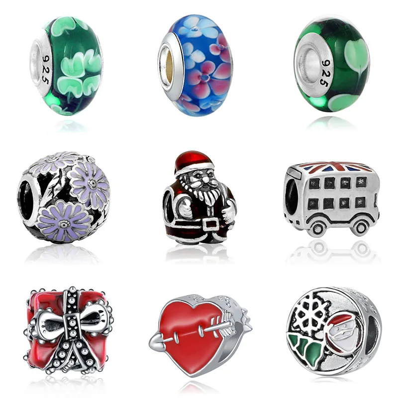 Fit charms plata de ley 925 браслет Ювелирная бижутерия с кристаллом Шарм горка Pendantss Морская звезда бусины в античном стиле DGB458