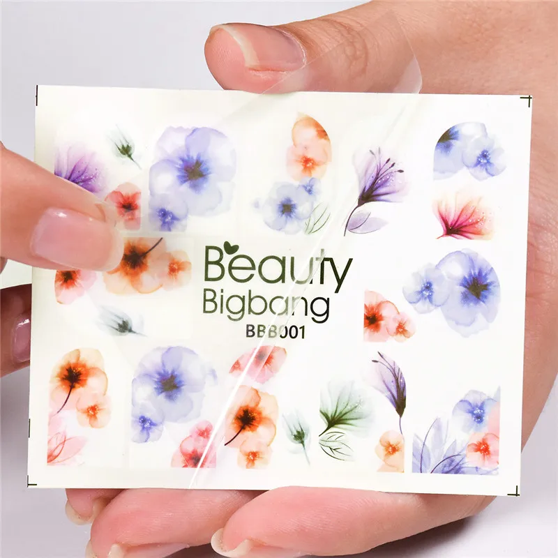 BBB001 BeautyBigBang, 2 шт, 3D наклейки для ногтей, переводные наклейки с водой, мороженое, торт, дизайн, сделай сам, Переводные картинки, слайдеры, наклейки для ногтей, украшения - Цвет: BBB001