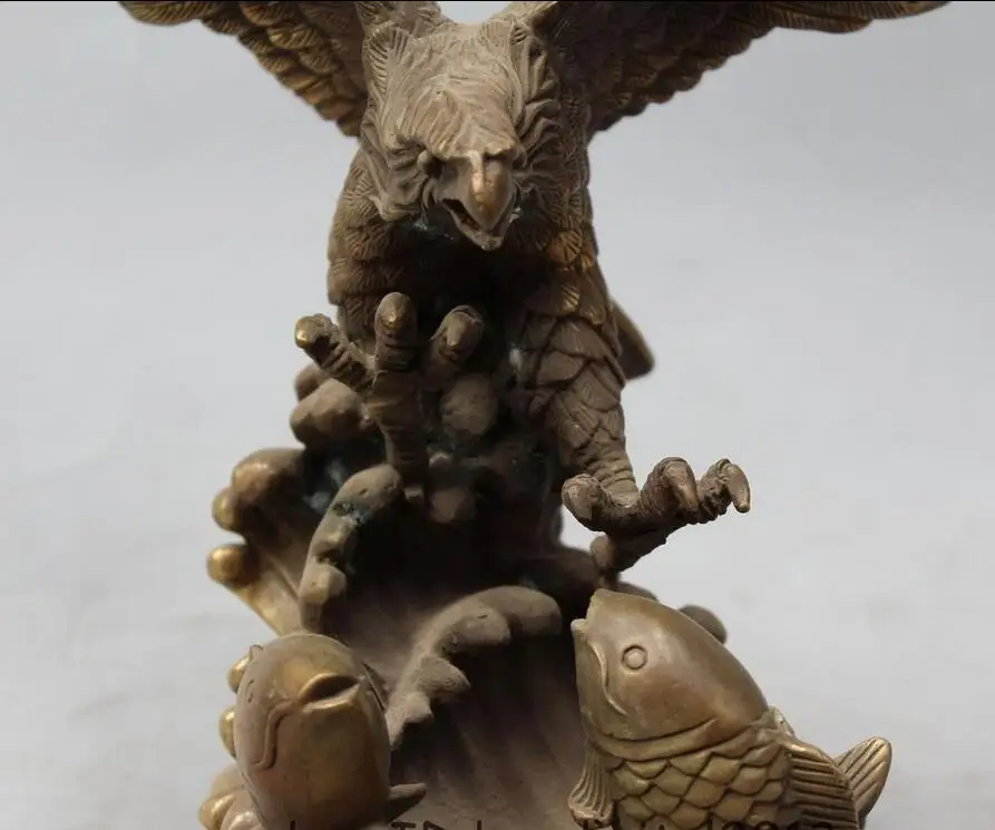 11 &quotКитай Китайский народный фэн шуй латунный ястреб орел Король птиц predation