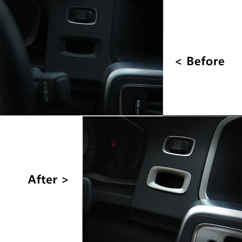 CNORICARC Stainless Steel Styling Dashboard Keyhole Frame Decorative Sequin For Volvo S60 V60 XC60 V40 Car Accessories | Автомобили и