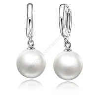 high quality pearl earrings classic trendy jewelry 925 serling silver women wedding party jewellery accessory earrings