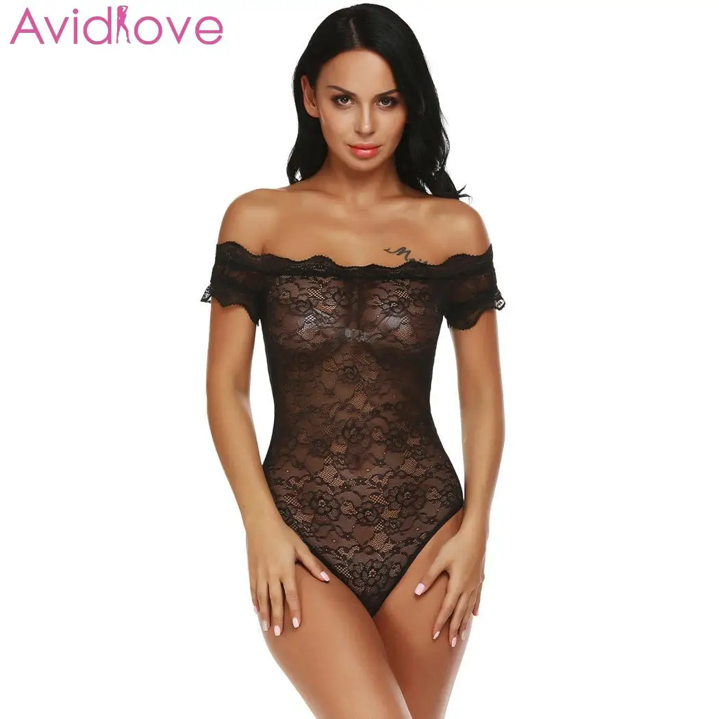 Avidlove женские костюмы сексуальное нижнее белье с рукавами короткое Кружевное