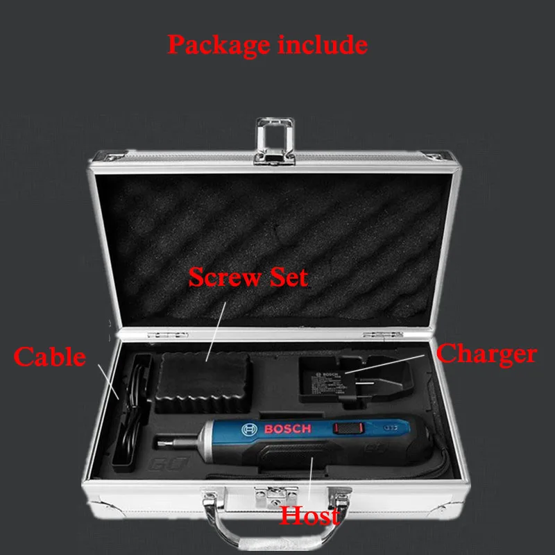 Set 4 with BOX Электроинструмент для мини-шуруповерта BOSCH GO, 3,6 В, литий-ионная аккумуляторная батарея, аккумуляторная батарея, набор сверл - Цвет: Set 4 with BOX